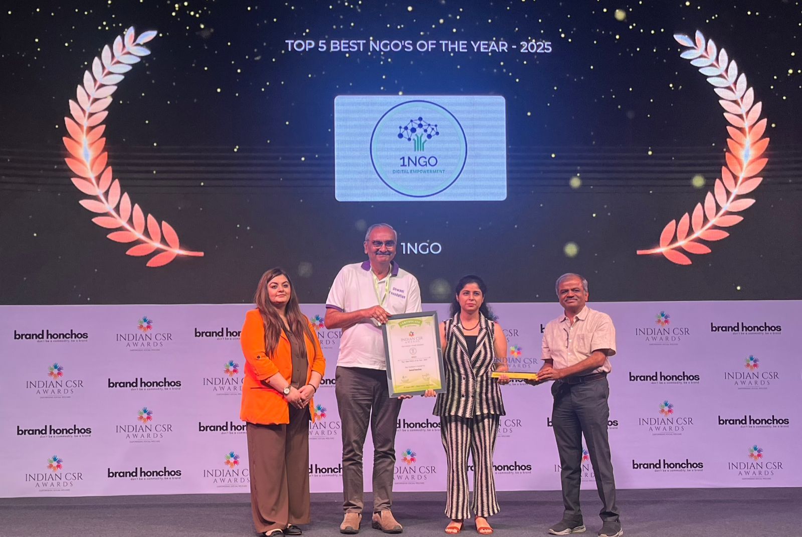 1NGO Trust has been recognized as one of the Top 5 NGOs of the Year 2025